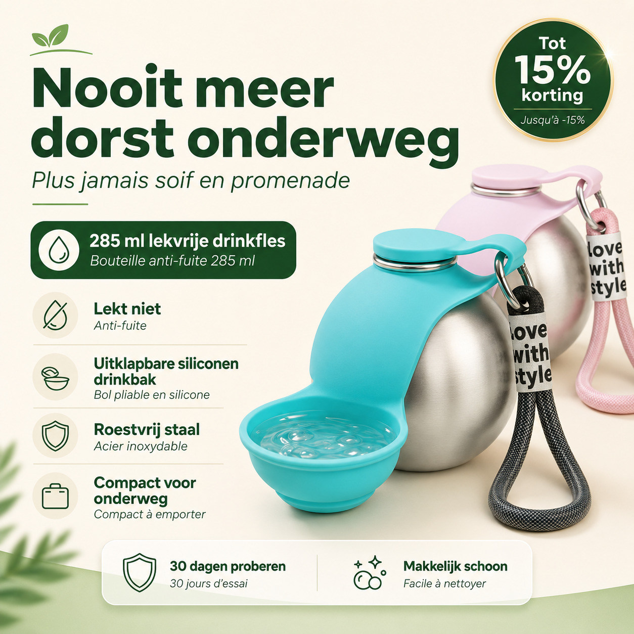 Honden en katten waterfles