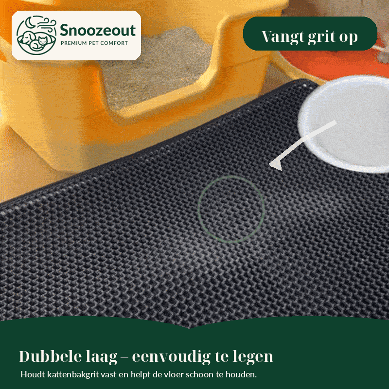 XL Kattenbakmat tegen Rondslingerend Grind