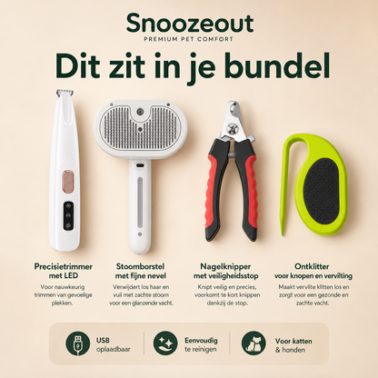 Complete Vachtverzorgingsset voor Hond & Kat