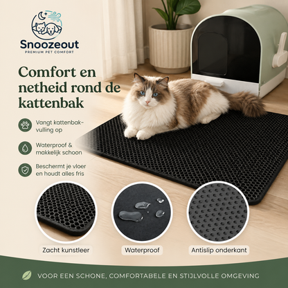 XL Kattenbakmat tegen Rondslingerend Grind