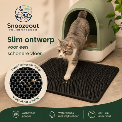 XL Kattenbakmat tegen Rondslingerend Grind