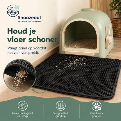XL Kattenbakmat tegen Rondslingerend Grind