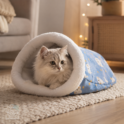 Knusse Slaapzak voor Katten