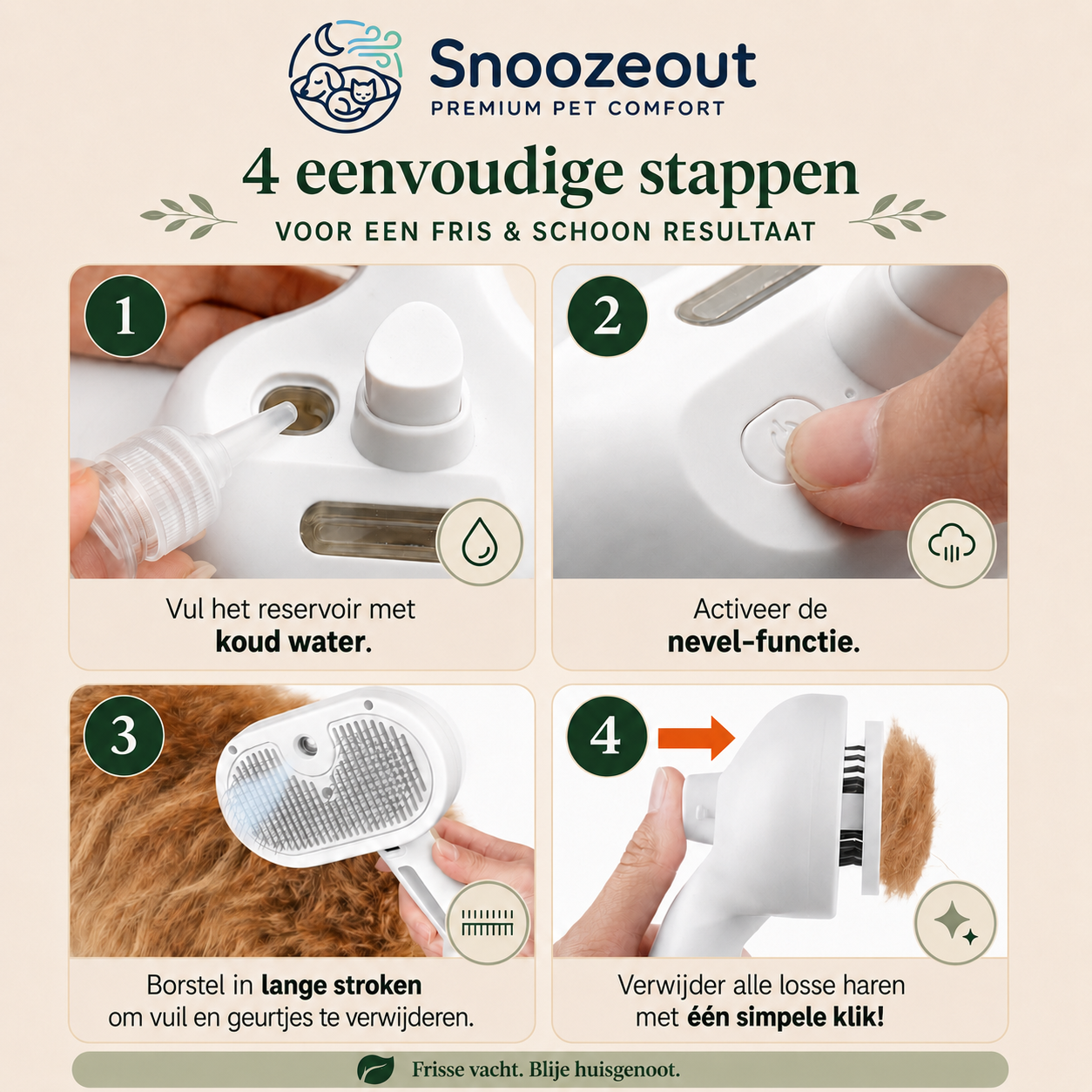 Frisse Vacht Starterset - Borstel & Shampoo Druppels
