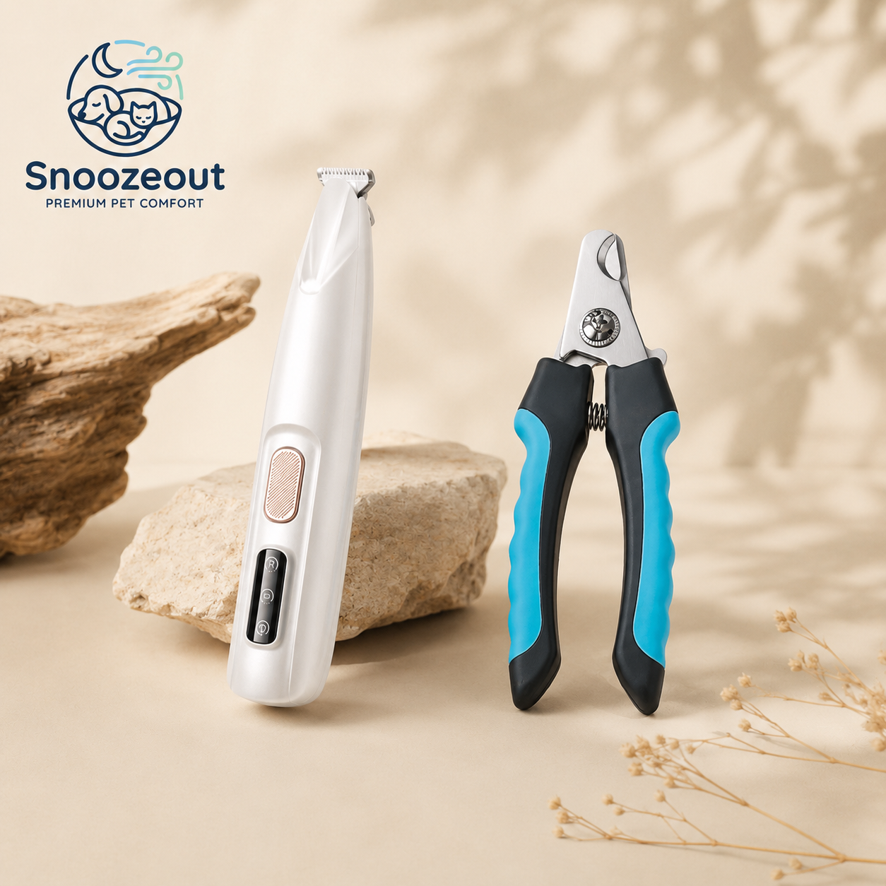 Pootverzorgingsset met Stille Trimmer voor Hond & Kat