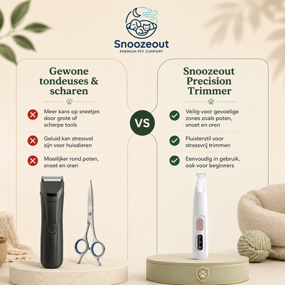 Pootverzorgingsset met Stille Trimmer voor Hond & Kat
