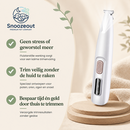 Pootverzorgingsset met Stille Trimmer voor Hond & Kat