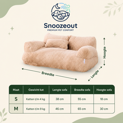 Pluche Kattensofa met Steunrand