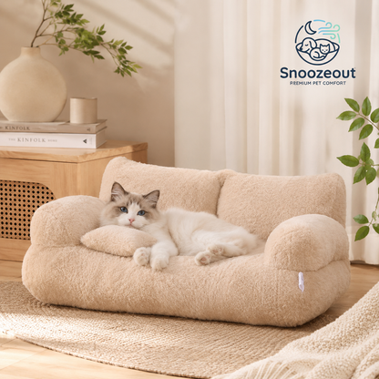 Pluche Kattensofa met Steunrand