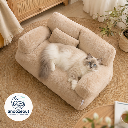 Pluche Kattensofa met Steunrand