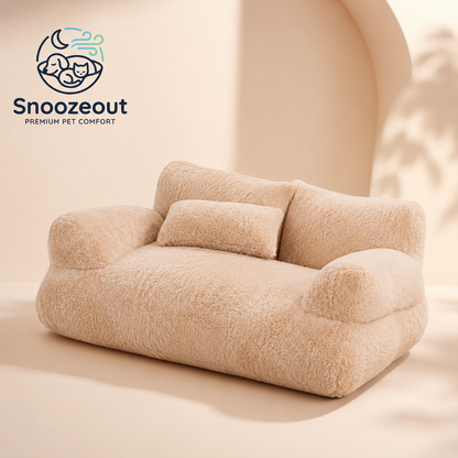 Pluche Kattensofa met Steunrand