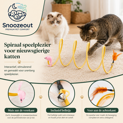 Opvouwbare Speeltunnel voor Katten