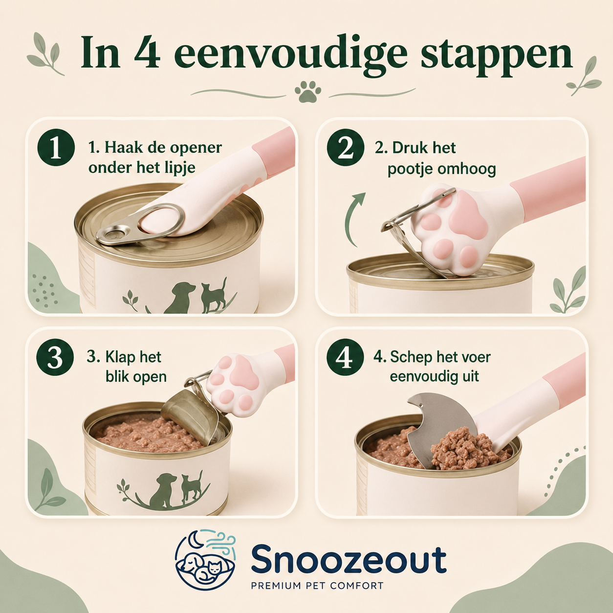 Blikvoer Bewaarset met Deksel en Lepel