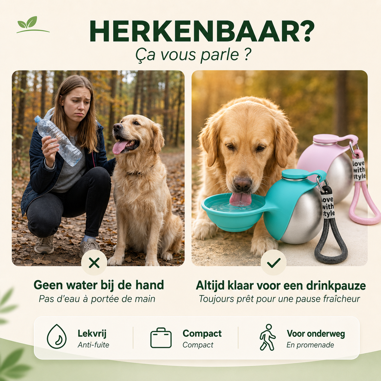Honden en katten waterfles