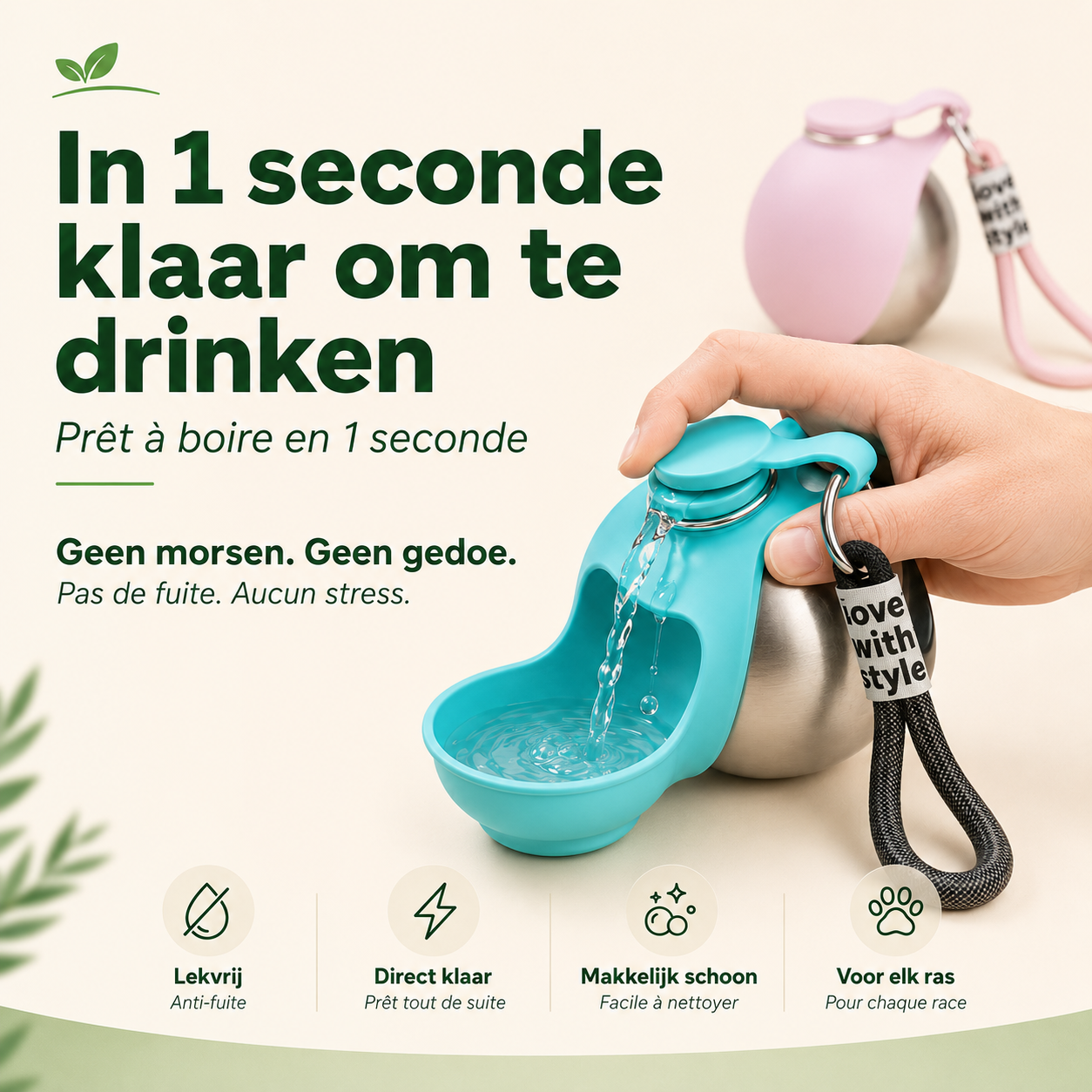Honden en katten waterfles