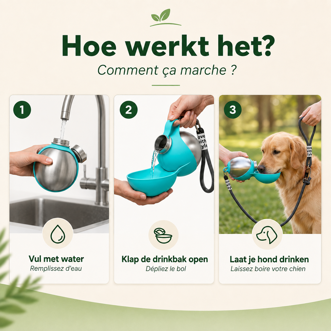 Honden en katten waterfles
