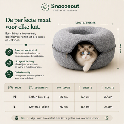 Donut Mand met Speeltunnel voor Katten
