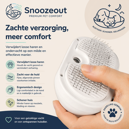 Snoozeout Vachtborstel met Verfrissende Nevel