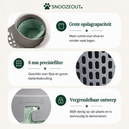 Kattenbakschep met Opvangbak: Zonder Vieze Handen