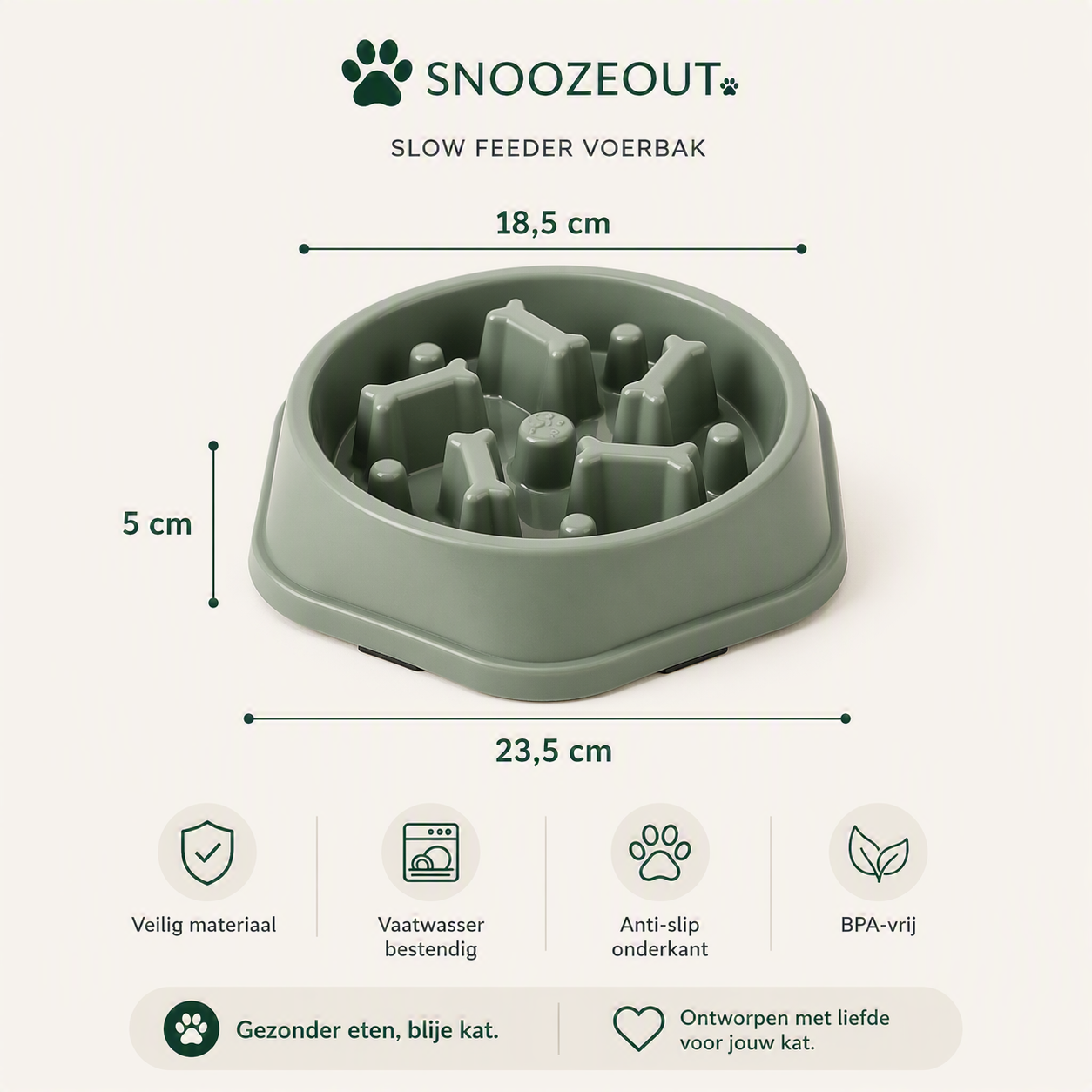 Anti-Schrokvoerbak voor Hond & Kat