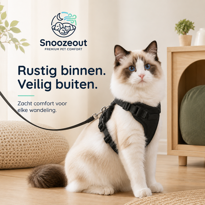 Verstelbaar Kattenharnas met Looplijn