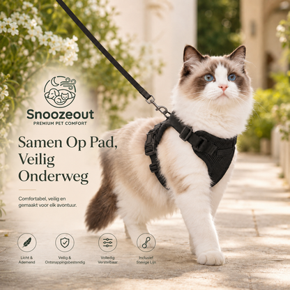 Verstelbaar Kattenharnas met Looplijn