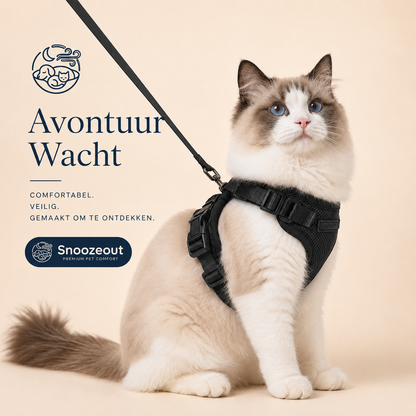 Verstelbaar Kattenharnas met Looplijn