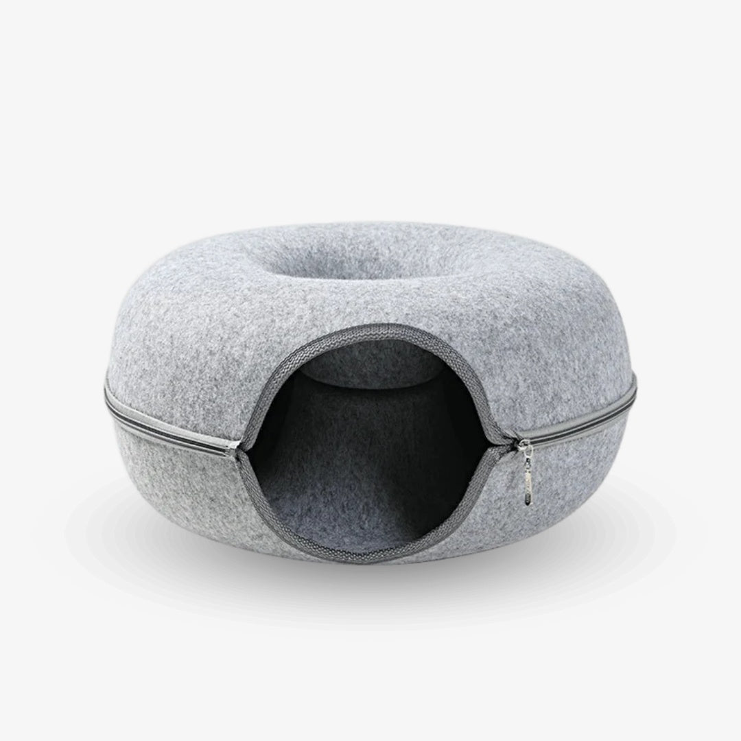 2-in-1 Donut Tunnel Bed voor Katten – Snoozeout