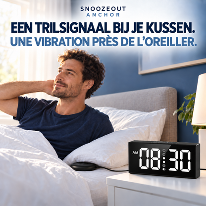 Anchor op het nachtkastje met bedtriller bij het kussen / Anchor sur la table de chevet avec vibreur près de l’oreiller