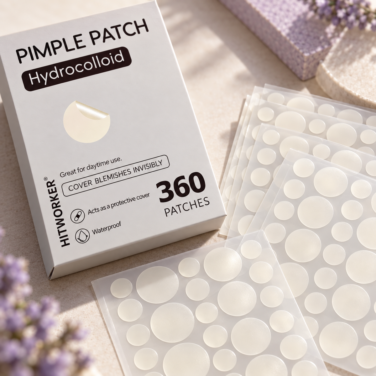 Snoozeout Clear: Hydrocolloïd Patches — 360 stuks — detailfoto