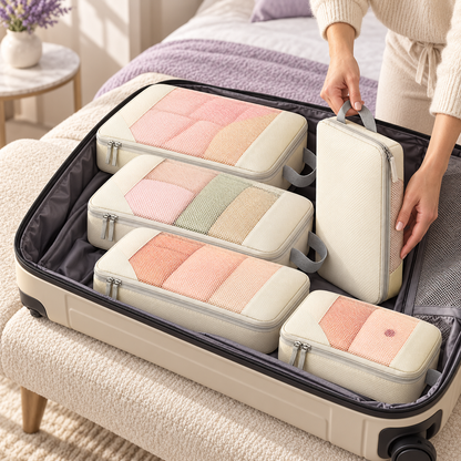 Snoozeout Roam: Compressie-organizers — 5-delig — gebruikssituatie
